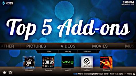 best kodi add ons